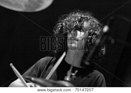 Young Drummer Boy Live On Stage
