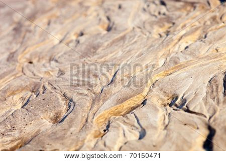 Sand Surface With The Relief Formed By Water Currents