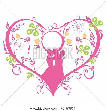 Wedding Silhouette Decorative Template
