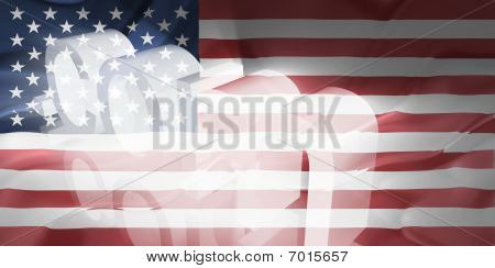 Vlag van de Verenigde Staten van Amerika golvende Www Internet