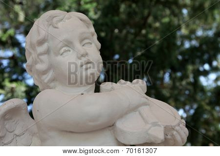 VEPRIC, CROATIA - JUNE 07: Angel musician, Shrine of Our Lady of Lourdes in Vepric, Croatia, on June 07, 2012.