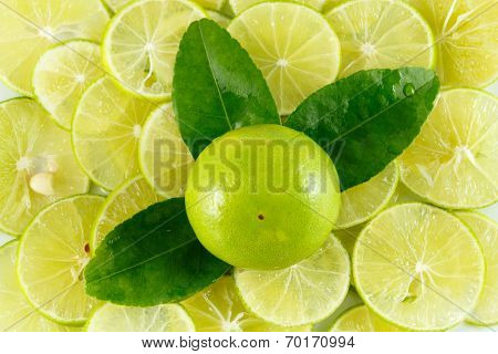 lemon on lemon slice