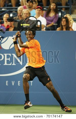 Professional tennis player Gael Monfils during second round match at US Open 2013