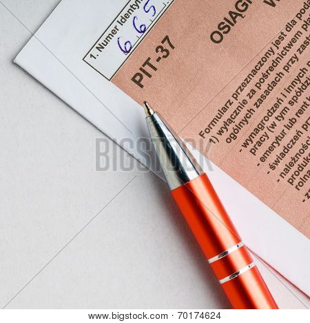 Filling In Polish Individual Tax Form Pit-37 For Year 2013
