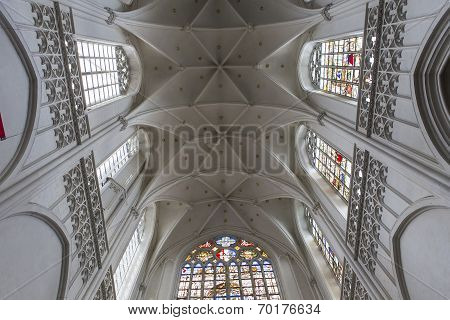 Interiors of Notre dame d'Anvers cathedral, Anvers, Belgium