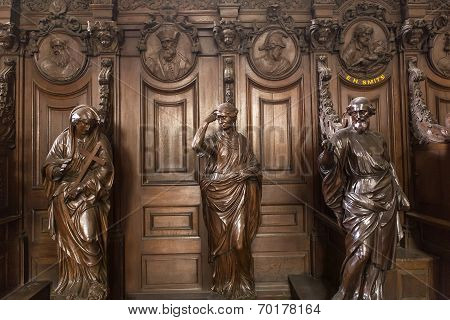 Interiors of Notre dame d'Anvers cathedral, Anvers, Belgium