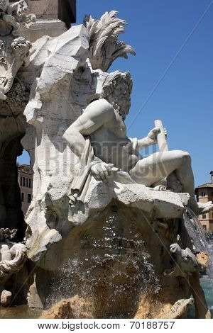 Fontana Dei Quattro Fiumi At Piazza Navona, Rome