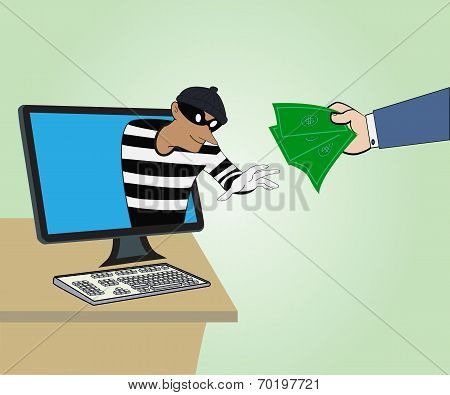 MicrosoftThief Through The Internet From Computer