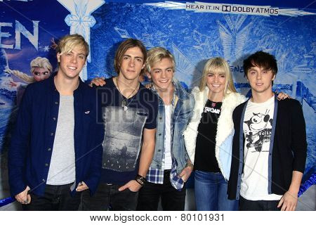 LOS ANGELES - NOV 19: R5 at the premiere of Walt Disney Animation Studios' 'Frozen' at the El Capitan Theater on November 19, 2013 in Los Angeles, CA