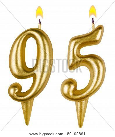 Birthday Candles Number Ninety Five