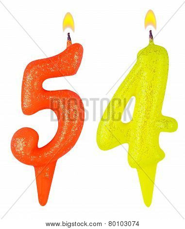 Birthday Candles Number Fifty Four