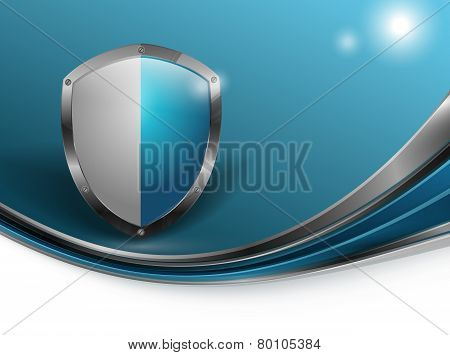 abstract vector template with shield