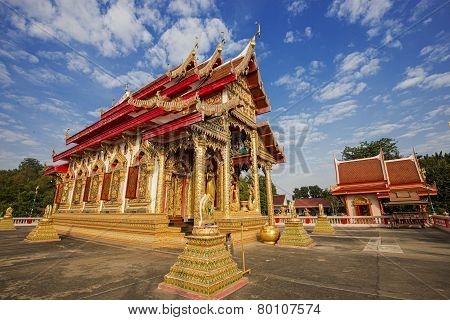 Beautyful temple with blue sky