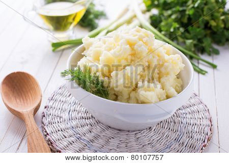 Mashed Potatoes In Bowl