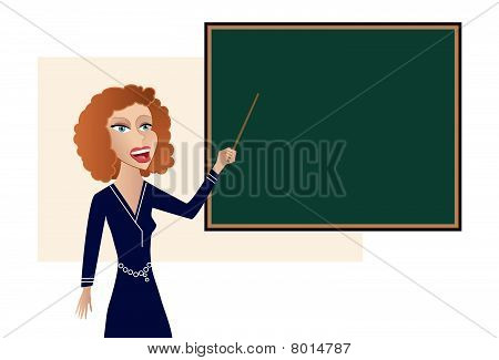 Profesor en la pizarra
