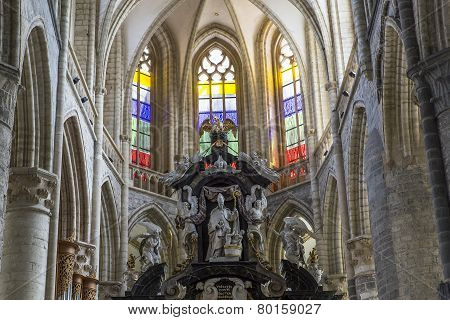 Interiors of Saint Nicholas' Church, Ghent, Belgium