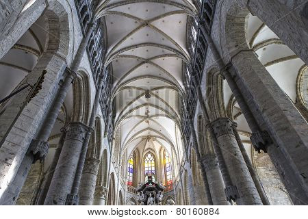 Interiors of Saint Nicholas' Church, Ghent, Belgium
