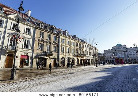 The Historical Royal Route In Downtown Of Warsaw