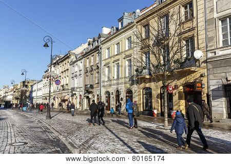The Historical Royal Route In Warsaw In Downtown