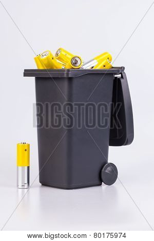 Alkaline Batteries in a bucket