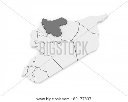Map of Aleppo (Aleppo). Syria. 3d