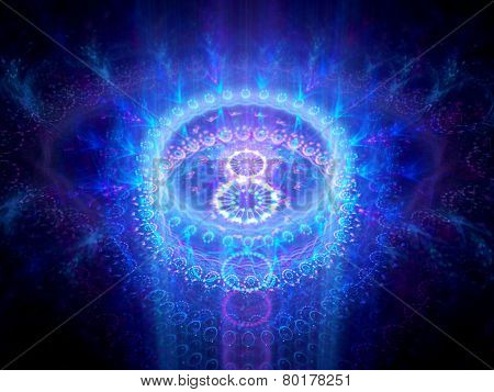 Glowing Chakra In Space