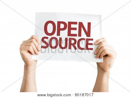 Open Source card isolated on white background