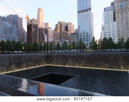 9/11 memorial site at the World Trade Center Ground Zero