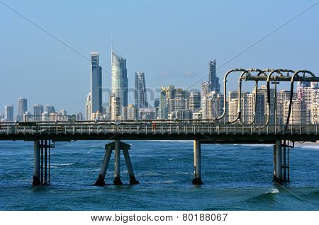 Gold Coast Pier At The Spit -queensland Australia