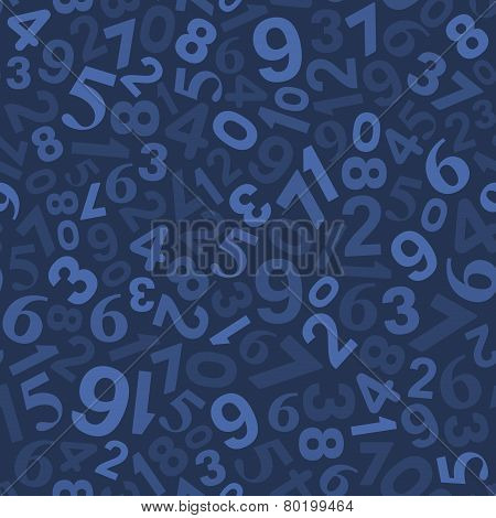 Seamless Background Pattern with Numbers. Vector