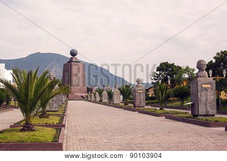 Mitad Del Mundo, Center Of The World In Ecuador, South America