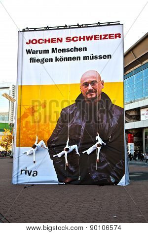 Artists Have A Show On Ropes  To Promote A Book Of Jochen Schweitzer