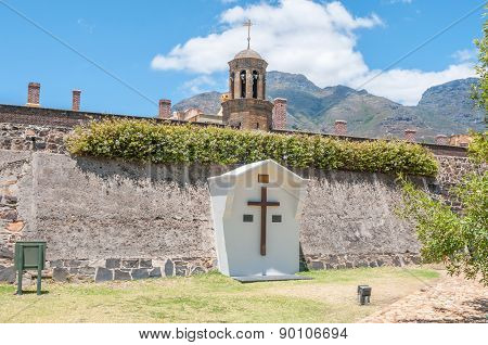 Wooden Cross In Front Of The Castle Of Good Hope