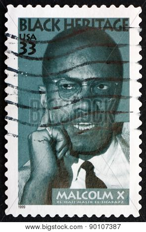 Postage Stamp Usa 1999 Malcolm X, Civil Rights Activist