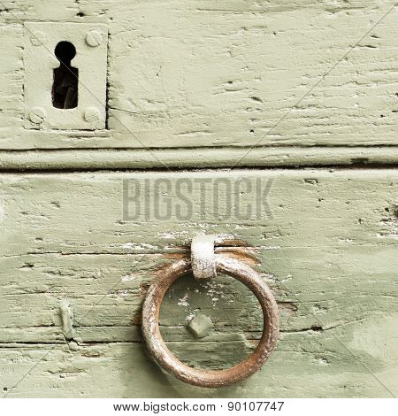 Detail Of An Old Door And Mediaval