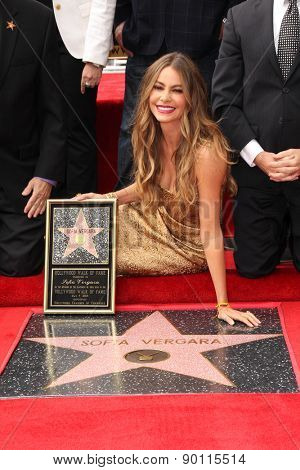 LOS ANGELES - MAY 7:  Sofia Vergara at the Sofia Vergara Hollywood Walk of Fame Ceremony at the Hollywood Blvd on May 7, 2015 in Los Angeles, CA