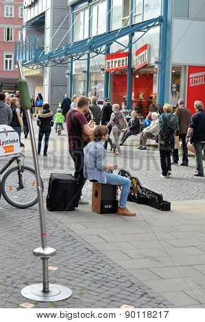 Street musicians in Braunschweig