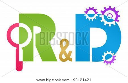 RnD - Research And Development Colorful Logo
