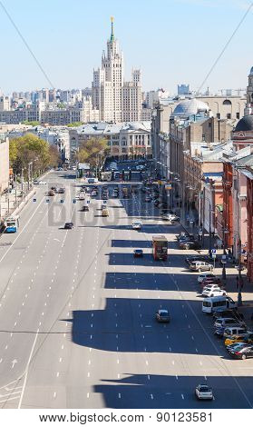 Urban Scenery With Lubyanka Square In Moscow