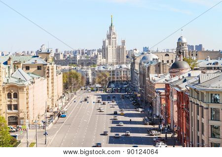 Lubyanka And Novaya Square In Moscow In Spring
