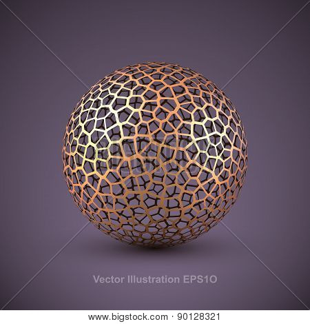 Abstract vector wireframe sphere