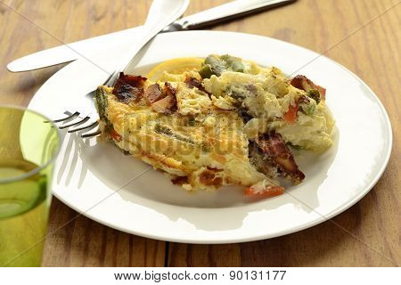 Creamy casserole with chicken and vegetables