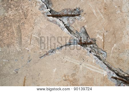 Cracked Concrete Surface