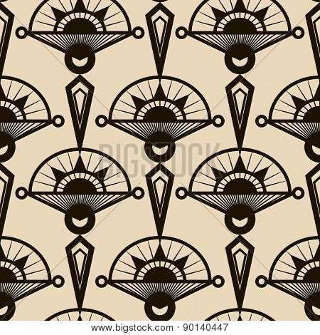 Seamless Antique Pattern Ornament. Geometric Art Deco Stylish Background. Vector Repeating Texture
