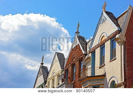 Details of residential architecture of Washington DC USA.