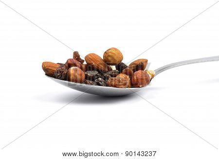 Trail Mix On Spoon