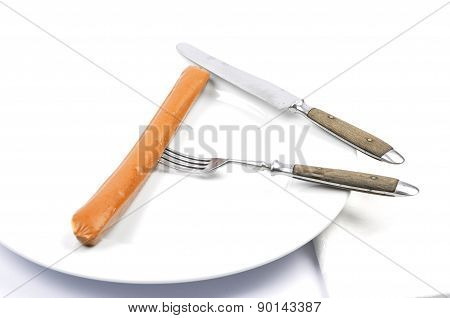 Vienna Sausage On Plate