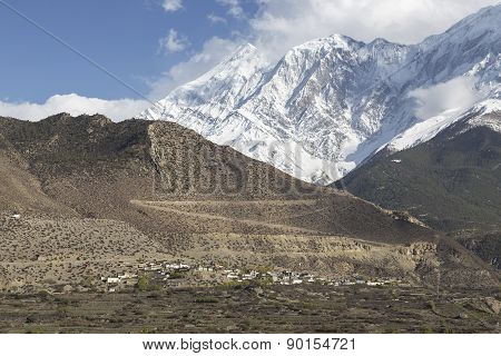 Jomsom City In Lower Mustang District, Nepal