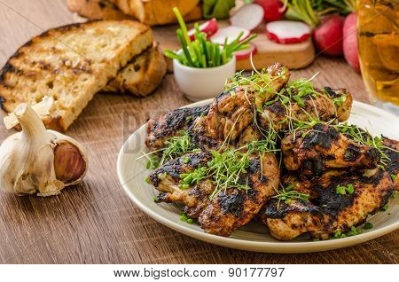 Grilled Teriyaki Chicken Wings