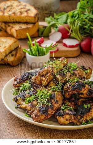 Grilled Teriyaki Chicken Wings